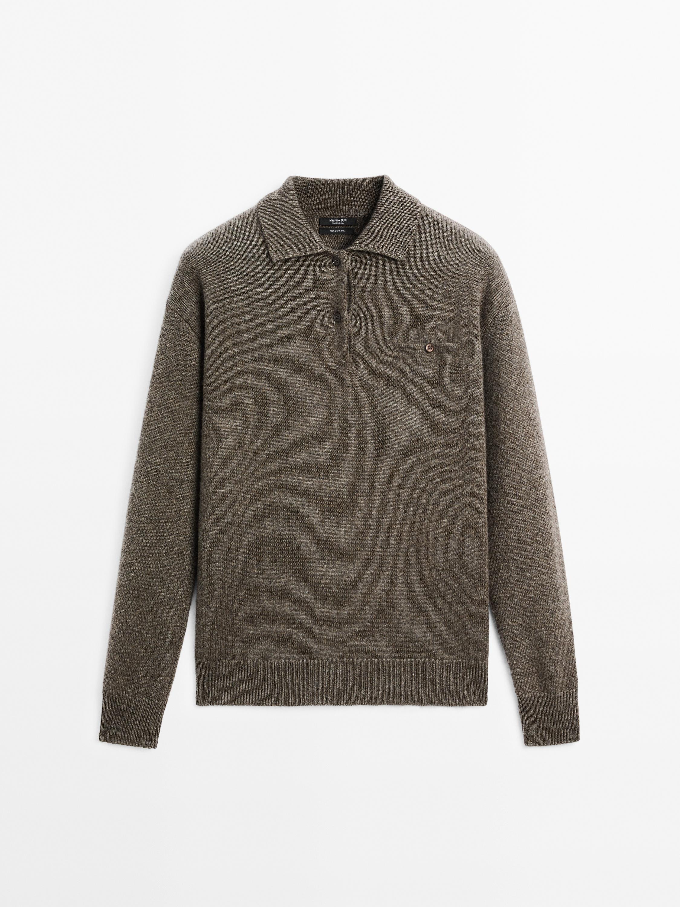 100% cashmere sweater with pocket detail